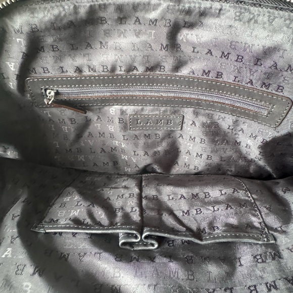 Y2K L. A. M. B Gwen Stefani Domed Croc Embossed Black Leather Bag - Picture 4 of 16